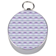 Pastel Lines, Bars Pattern, Pink, Light Blue, Purple Colors Silver Compasses by Casemiro