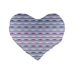 Pastel Lines, Bars Pattern, Pink, Light Blue, Purple Colors Standard 16  Premium Flano Heart Shape Cushions by Casemiro