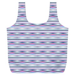 Pastel Lines, Bars Pattern, Pink, Light Blue, Purple Colors Full Print Recycle Bag (xxxl)