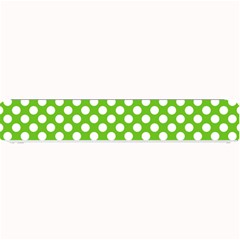 Pastel Green Lemon, White Polka Dots Pattern, Classic, Retro Style Small Bar Mats by Casemiro