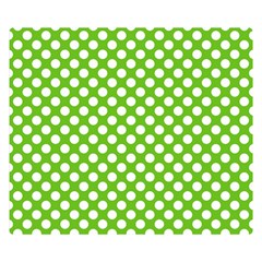 Pastel Green Lemon, White Polka Dots Pattern, Classic, Retro Style Double Sided Flano Blanket (small)  by Casemiro