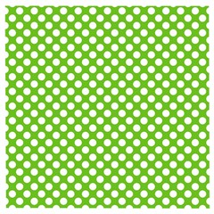 Pastel Green Lemon, White Polka Dots Pattern, Classic, Retro Style Wooden Puzzle Square by Casemiro