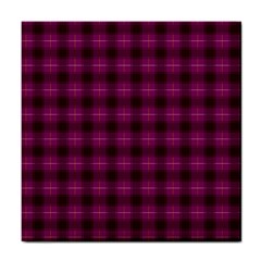 Dark Purple, Violet Tartan, Buffalo Plaid Like Pattern Tile Coaster by Casemiro