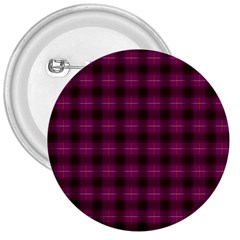 Dark Purple, Violet Tartan, Buffalo Plaid Like Pattern 3  Buttons by Casemiro