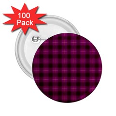 Dark Purple, Violet Tartan, Buffalo Plaid Like Pattern 2 25  Buttons (100 Pack)  by Casemiro