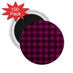 Dark Purple, Violet Tartan, Buffalo Plaid Like Pattern 2 25  Magnets (100 Pack)  by Casemiro