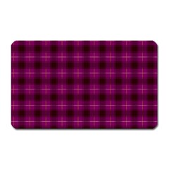 Dark Purple, Violet Tartan, Buffalo Plaid Like Pattern Magnet (rectangular) by Casemiro