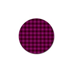 Dark Purple, Violet Tartan, Buffalo Plaid Like Pattern Golf Ball Marker (4 Pack) by Casemiro