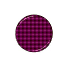 Dark Purple, Violet Tartan, Buffalo Plaid Like Pattern Hat Clip Ball Marker by Casemiro