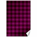 Dark purple, violet tartan, buffalo plaid like pattern Canvas 24  x 36  23.35 x34.74  Canvas - 1