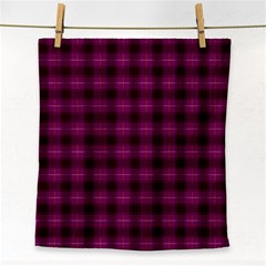 Dark Purple, Violet Tartan, Buffalo Plaid Like Pattern Face Towel by Casemiro