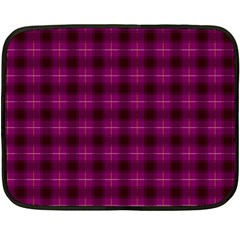 Dark Purple, Violet Tartan, Buffalo Plaid Like Pattern Fleece Blanket (mini) by Casemiro