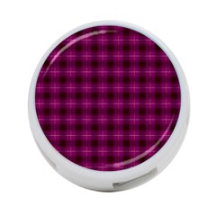 Dark Purple, Violet Tartan, Buffalo Plaid Like Pattern 4-port Usb Hub (one Side) by Casemiro