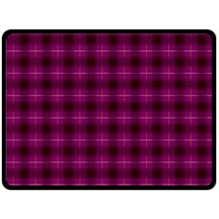 Dark Purple, Violet Tartan, Buffalo Plaid Like Pattern Fleece Blanket (large)  by Casemiro