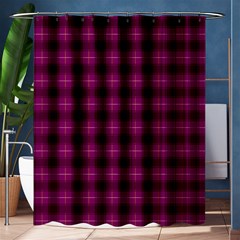 Dark Purple, Violet Tartan, Buffalo Plaid Like Pattern Shower Curtain 60  X 72  (medium)  by Casemiro