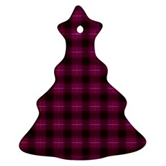 Dark Purple, Violet Tartan, Buffalo Plaid Like Pattern Ornament (christmas Tree)  by Casemiro