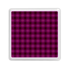 Dark Purple, Violet Tartan, Buffalo Plaid Like Pattern Memory Card Reader (square) by Casemiro