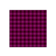 Dark Purple, Violet Tartan, Buffalo Plaid Like Pattern Satin Bandana Scarf by Casemiro