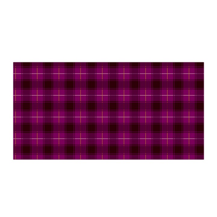 Dark purple, violet tartan, buffalo plaid like pattern Satin Wrap