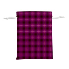 Dark Purple, Violet Tartan, Buffalo Plaid Like Pattern Lightweight Drawstring Pouch (s) by Casemiro