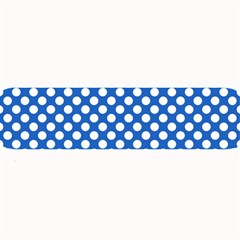 Pastel Blue, White Polka Dots Pattern, Retro, Classic Dotted Theme Large Bar Mats by Casemiro