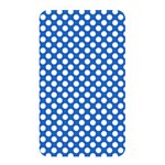 Pastel Blue, white polka dots pattern, retro, classic dotted theme Memory Card Reader (Rectangular) Front