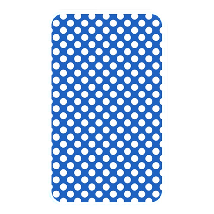 Pastel Blue, white polka dots pattern, retro, classic dotted theme Memory Card Reader (Rectangular)