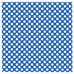 Pastel Blue, White Polka Dots Pattern, Retro, Classic Dotted Theme Wooden Puzzle Square by Casemiro