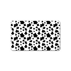 Black And White Cow Spots Pattern, Animal Fur Print, Vector Magnet (name Card) by Casemiro