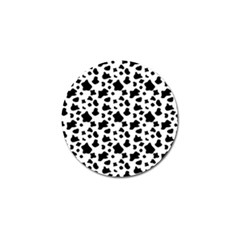 Black And White Cow Spots Pattern, Animal Fur Print, Vector Golf Ball Marker by Casemiro