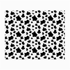 Black And White Cow Spots Pattern, Animal Fur Print, Vector Small Glasses Cloth by Casemiro