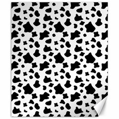 Black And White Cow Spots Pattern, Animal Fur Print, Vector Canvas 8  X 10  by Casemiro