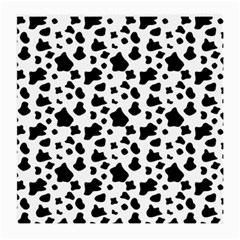 Black And White Cow Spots Pattern, Animal Fur Print, Vector Medium Glasses Cloth (2 Sides) by Casemiro