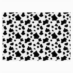 Black And White Cow Spots Pattern, Animal Fur Print, Vector Large Glasses Cloth by Casemiro