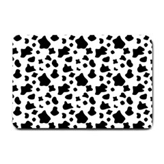 Black And White Cow Spots Pattern, Animal Fur Print, Vector Small Doormat  by Casemiro