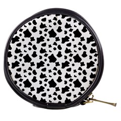 Black And White Cow Spots Pattern, Animal Fur Print, Vector Mini Makeup Bag by Casemiro