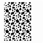 Black and white cow spots pattern, animal fur print, vector Large Garden Flag (Two Sides) Back