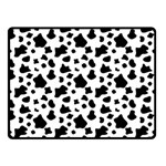 Black and white cow spots pattern, animal fur print, vector Double Sided Fleece Blanket (Small)  45 x34  Blanket Front