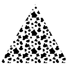 Black And White Cow Spots Pattern, Animal Fur Print, Vector Wooden Puzzle Triangle by Casemiro