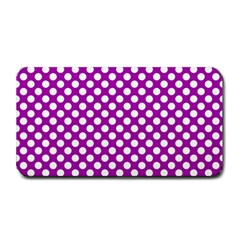 White And Purple, Polka Dots, Retro, Vintage Dotted Pattern Medium Bar Mats by Casemiro