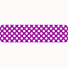 White And Purple, Polka Dots, Retro, Vintage Dotted Pattern Large Bar Mats by Casemiro