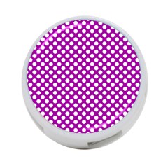 White And Purple, Polka Dots, Retro, Vintage Dotted Pattern 4-port Usb Hub (two Sides) by Casemiro