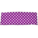 White and purple, polka dots, retro, vintage dotted pattern Body Pillow Case (Dakimakura) Body Pillow Case