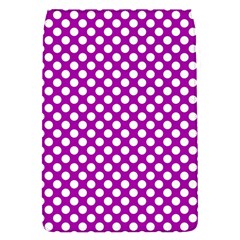 White And Purple, Polka Dots, Retro, Vintage Dotted Pattern Removable Flap Cover (s) by Casemiro