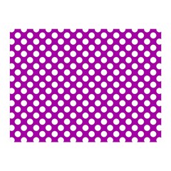 White And Purple, Polka Dots, Retro, Vintage Dotted Pattern Double Sided Flano Blanket (mini)  by Casemiro