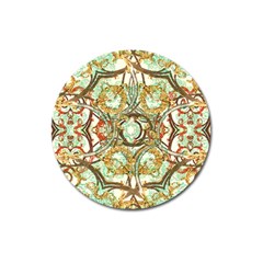 Multicolored Modern Collage Print Magnet 3  (round) by dflcprintsclothing