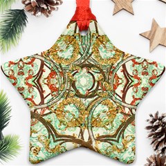 Multicolored Modern Collage Print Star Ornament (two Sides) by dflcprintsclothing