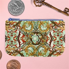 Multicolored Modern Collage Print Large Coin Purse by dflcprintsclothing