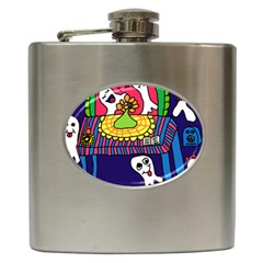 Circus Ghosts Digital Hip Flask (6 Oz) by snowwhitegirl