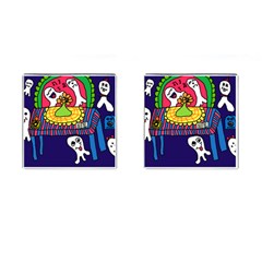 Circus Ghosts Digital Cufflinks (square) by snowwhitegirl